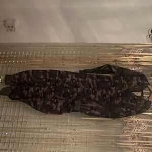 AKIRA Camouflage Wide Leg Jumpsuit